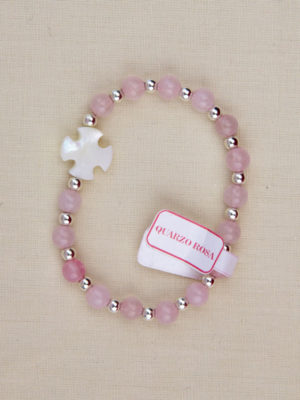 vendita bracciale rosario quarzo rosa