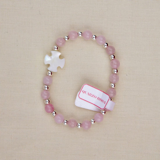 vendita bracciale rosario quarzo rosa