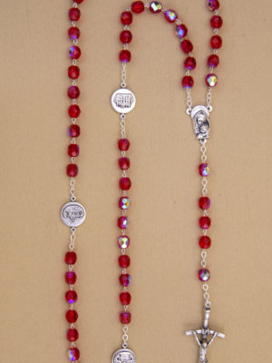 rosario semicristallo rosso